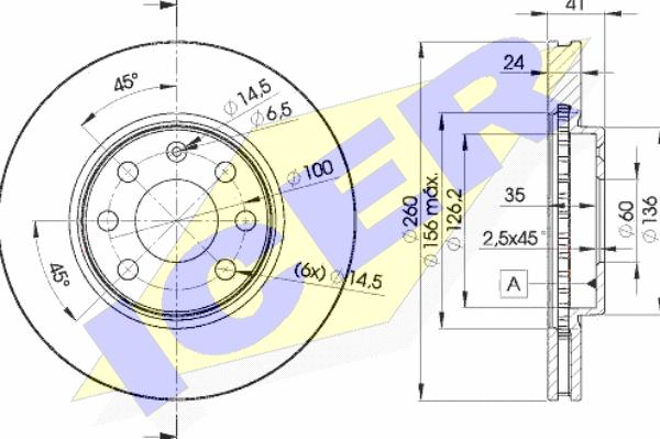 Icer 78BD9000-2 - Тормозной диск autospares.lv