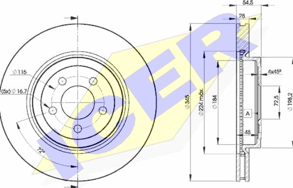 Icer 78BD9197-2 - Тормозной диск autospares.lv