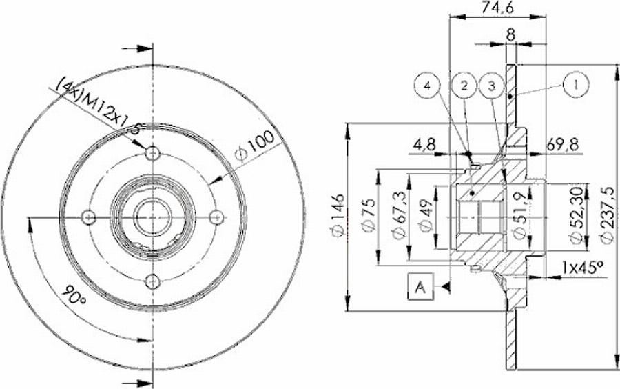 Icer 78BD4901 - Тормозной диск autospares.lv