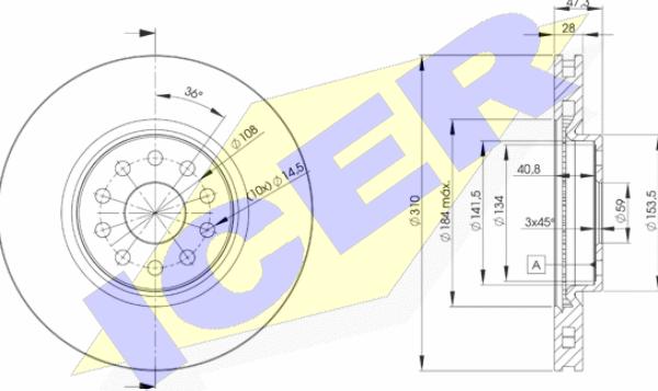 Icer 78BD4921-2 - Тормозной диск autospares.lv