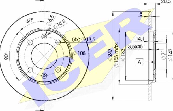 Icer 78BD4699-2 - Тормозной диск autospares.lv