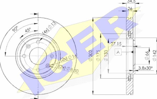 Icer 78BD4698-2 - Тормозной диск autospares.lv