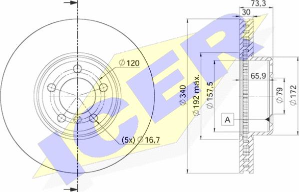 Icer 78BD4669-2 - Тормозной диск autospares.lv