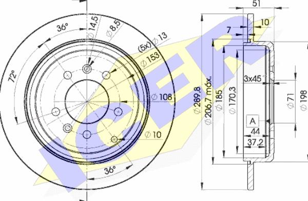 Icer 78BD4686-2 - Тормозной диск autospares.lv