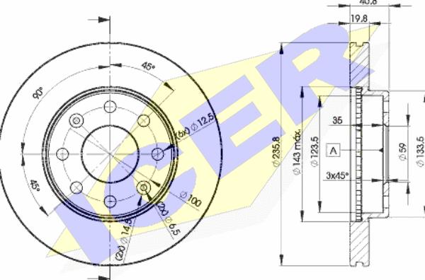 Icer 78BD4633-2 - Тормозной диск autospares.lv