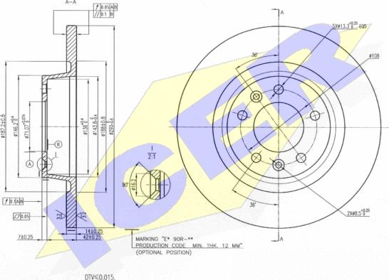 Icer 78BD4623-2 - Тормозной диск autospares.lv