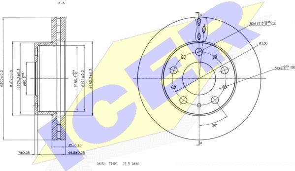 Icer 78BD4622-1 - Тормозной диск autospares.lv