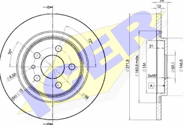 Icer 78BD4679-2 - Тормозной диск autospares.lv