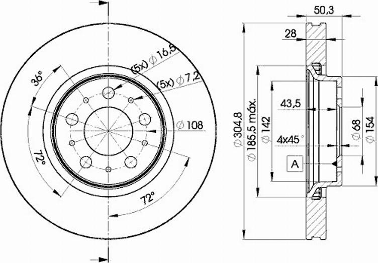 Icer 78BD4045 - Тормозной диск autospares.lv