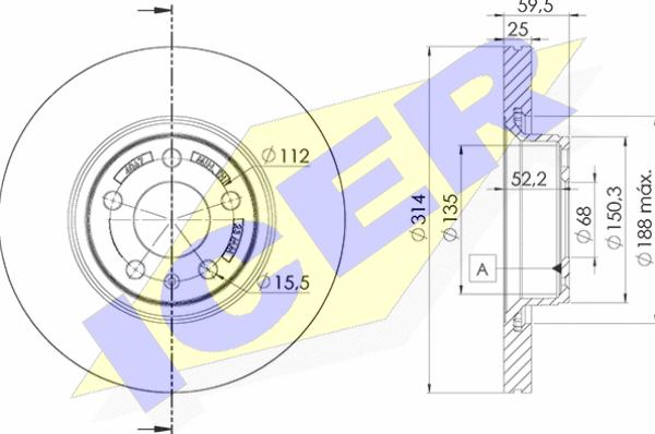 Icer 78BD4067-2 - Тормозной диск autospares.lv