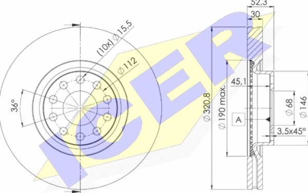 Icer 78BD4086-2 - Тормозной диск autospares.lv