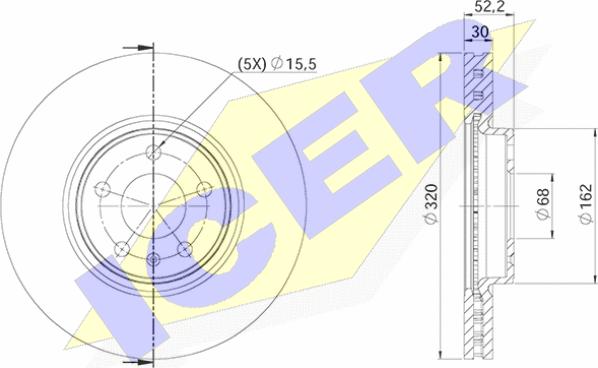 Icer 78BD4039-2 - Тормозной диск autospares.lv