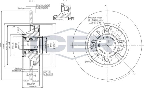 Icer 78BD4034-1 - Тормозной диск autospares.lv