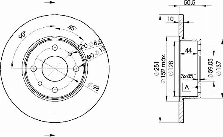 Icer 78BD4070 - Тормозной диск autospares.lv