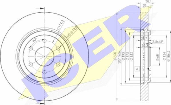 Icer 78BD4199-2 - Тормозной диск autospares.lv