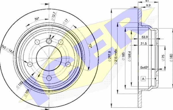 Icer 78BD4129-2 - Тормозной диск autospares.lv