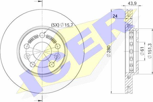 Icer 78BD4294-2 - Тормозной диск autospares.lv