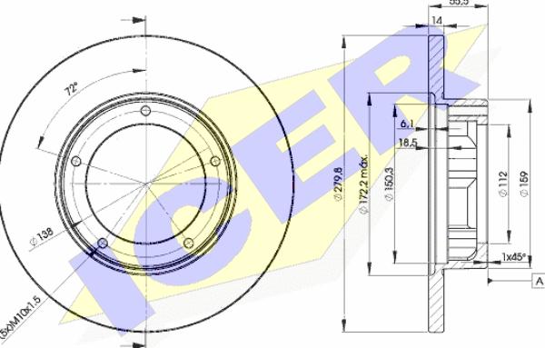 Icer 78BD4269-2 - Тормозной диск autospares.lv