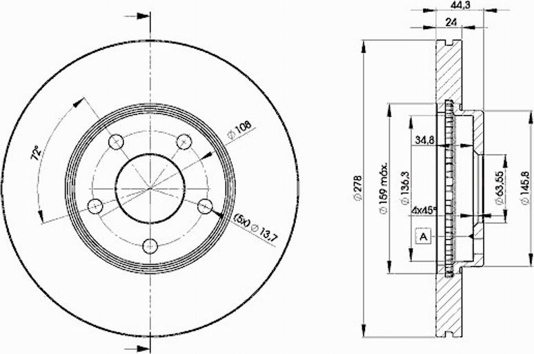 Icer 78BD5980 - Тормозной диск autospares.lv