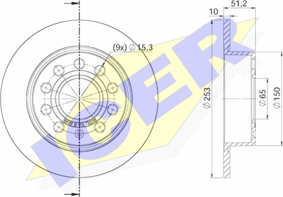 Icer 78BD5640-2 - Тормозной диск autospares.lv