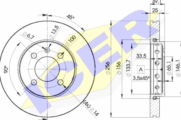 Icer 78BD5605-2 - Тормозной диск autospares.lv