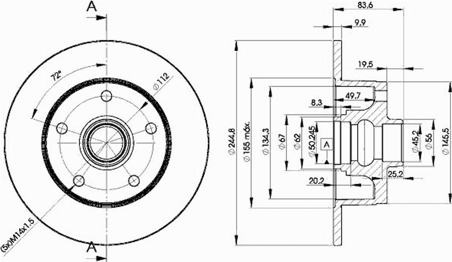 Icer 78BD5606 - Тормозной диск autospares.lv