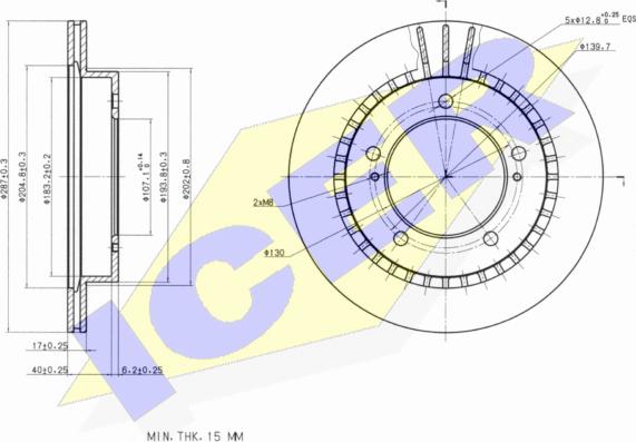 Icer 78BD5600-2 - Тормозной диск autospares.lv