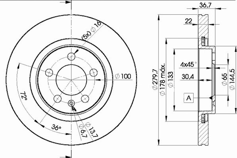 Icer 78BD5603 - Тормозной диск autospares.lv