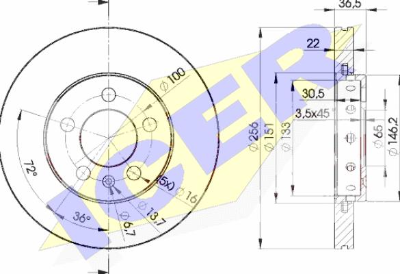 Icer 78BD5602-2 - Тормозной диск autospares.lv