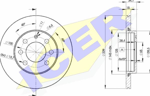 Icer 78BD5607-2 - Тормозной диск autospares.lv