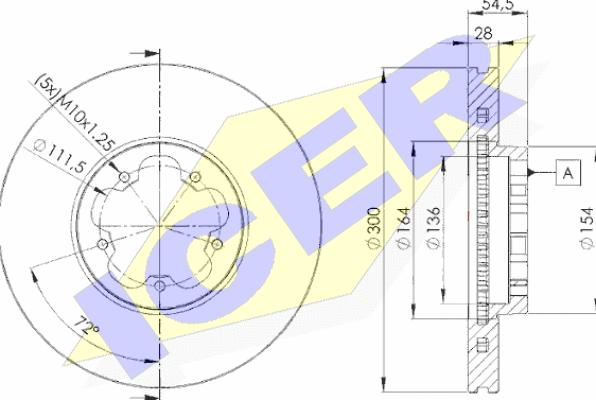 Icer 78BD5630-2 - Тормозной диск autospares.lv