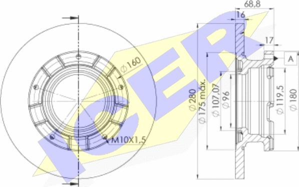 Icer 78BD5633-2 - Тормозной диск autospares.lv