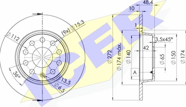 Icer 78BD5637-2 - Тормозной диск autospares.lv