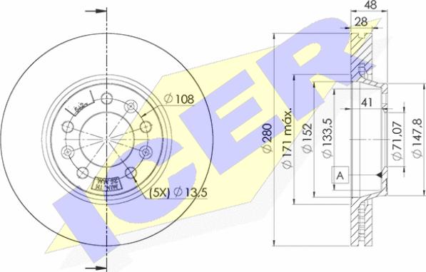 Icer 78BD5624-2 - Тормозной диск autospares.lv