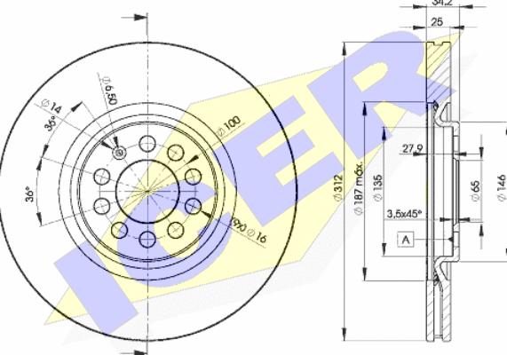 Icer 78BD5620-2 - Тормозной диск autospares.lv