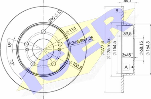 Icer 78BD5059-2 - Тормозной диск autospares.lv