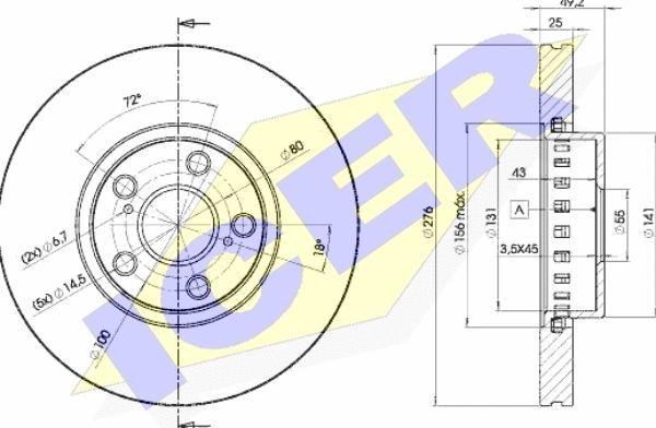 Icer 78BD5060-2 - Тормозной диск autospares.lv