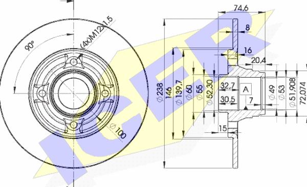 Icer 78BD5006-1 - Тормозной диск autospares.lv