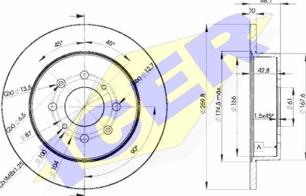 Icer 78BD5106-2 - Тормозной диск autospares.lv