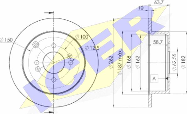 Icer 78BD5102-2 - Тормозной диск autospares.lv