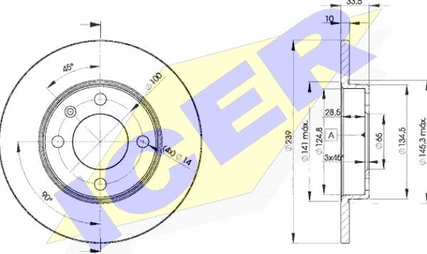 Icer 78BD5304-2 - Тормозной диск autospares.lv