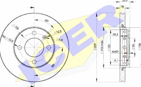 Icer 78BD5303-2 - Тормозной диск autospares.lv