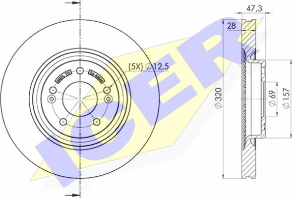 Icer 78BD5271-2 - Тормозной диск autospares.lv