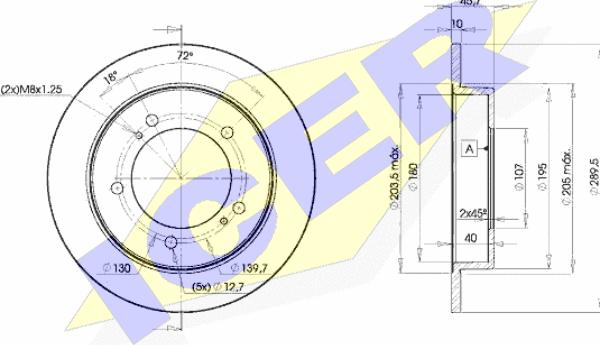 Icer 78BD6970-2 - Тормозной диск autospares.lv