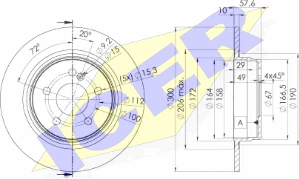 Icer 78BD6474-2 - Тормозной диск autospares.lv