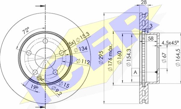 Icer 78BD6475-2 - Тормозной диск autospares.lv