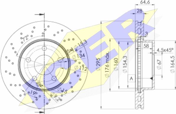 Icer 78BD6473-2 - Тормозной диск autospares.lv