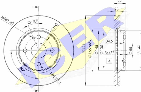 Icer 78BD6036-2 - Тормозной диск autospares.lv