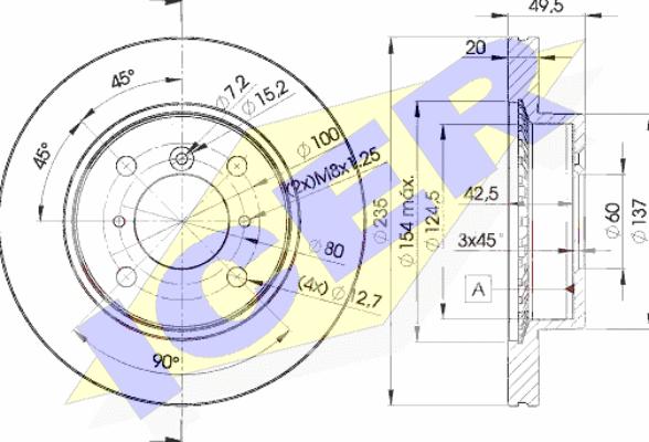 Icer 78BD6101-2 - Тормозной диск autospares.lv