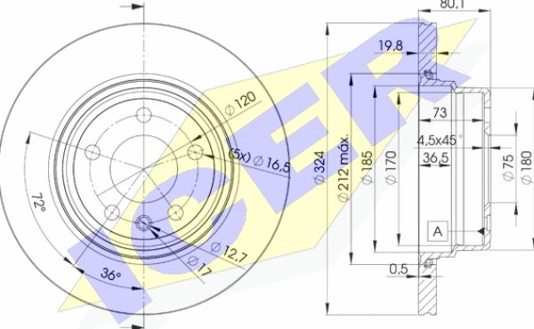 Icer 78BD6849-2 - Тормозной диск autospares.lv